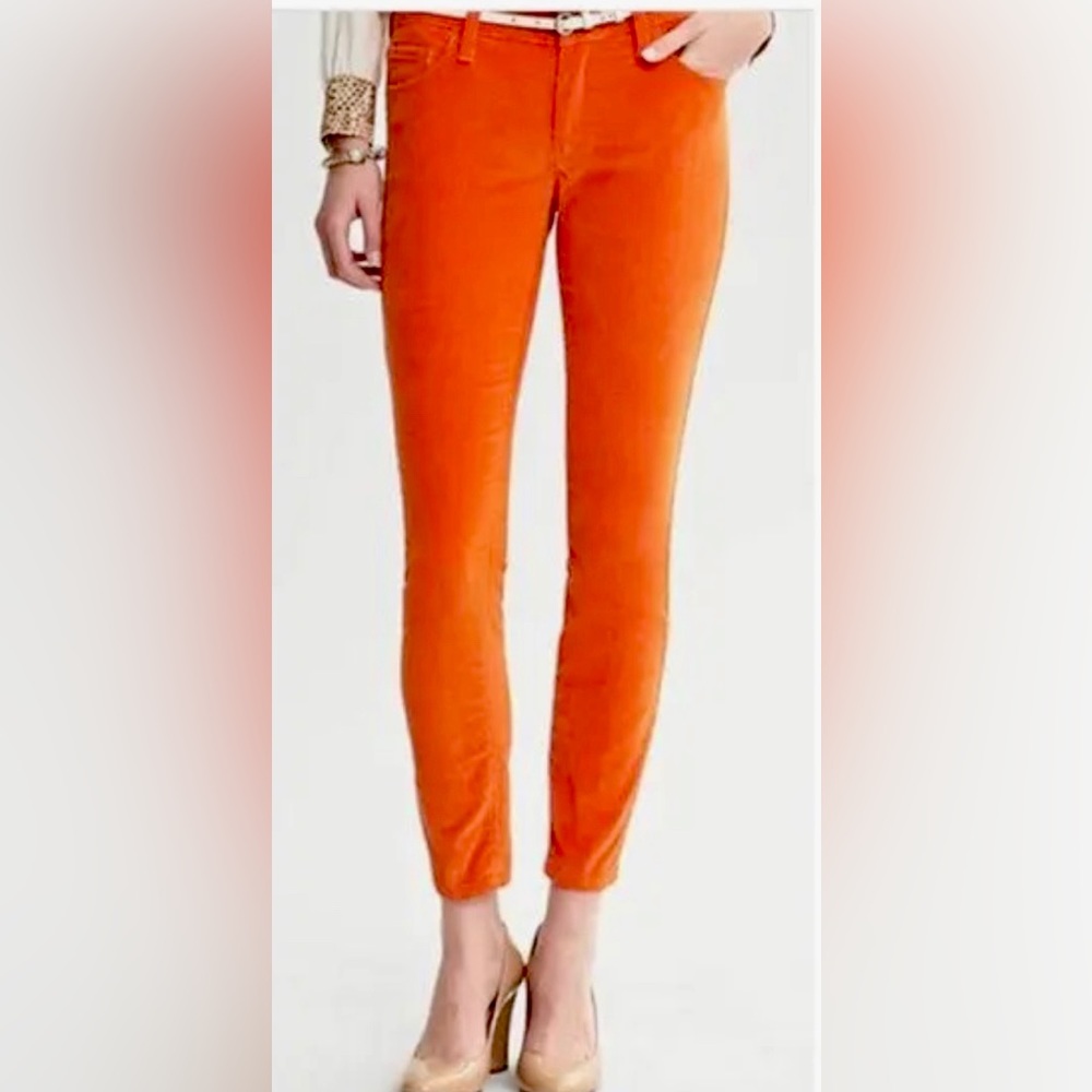 Banana Republic Winter Orange Skinny  Ankle Corduroy Jeans